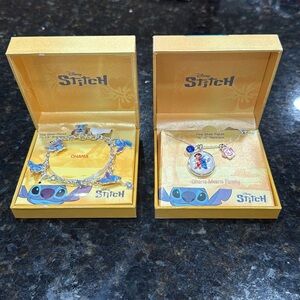 Disney Stitch Ohana Bracelet Set - Blue and Silver